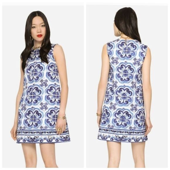 BURRYCO Dresses & Skirts - Burryco Womens  Dress blue and white no sleeves, NWT